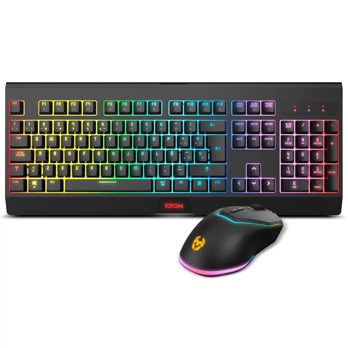 Pack gaming sans fil Krom Kabala avec clavier et souris RGB