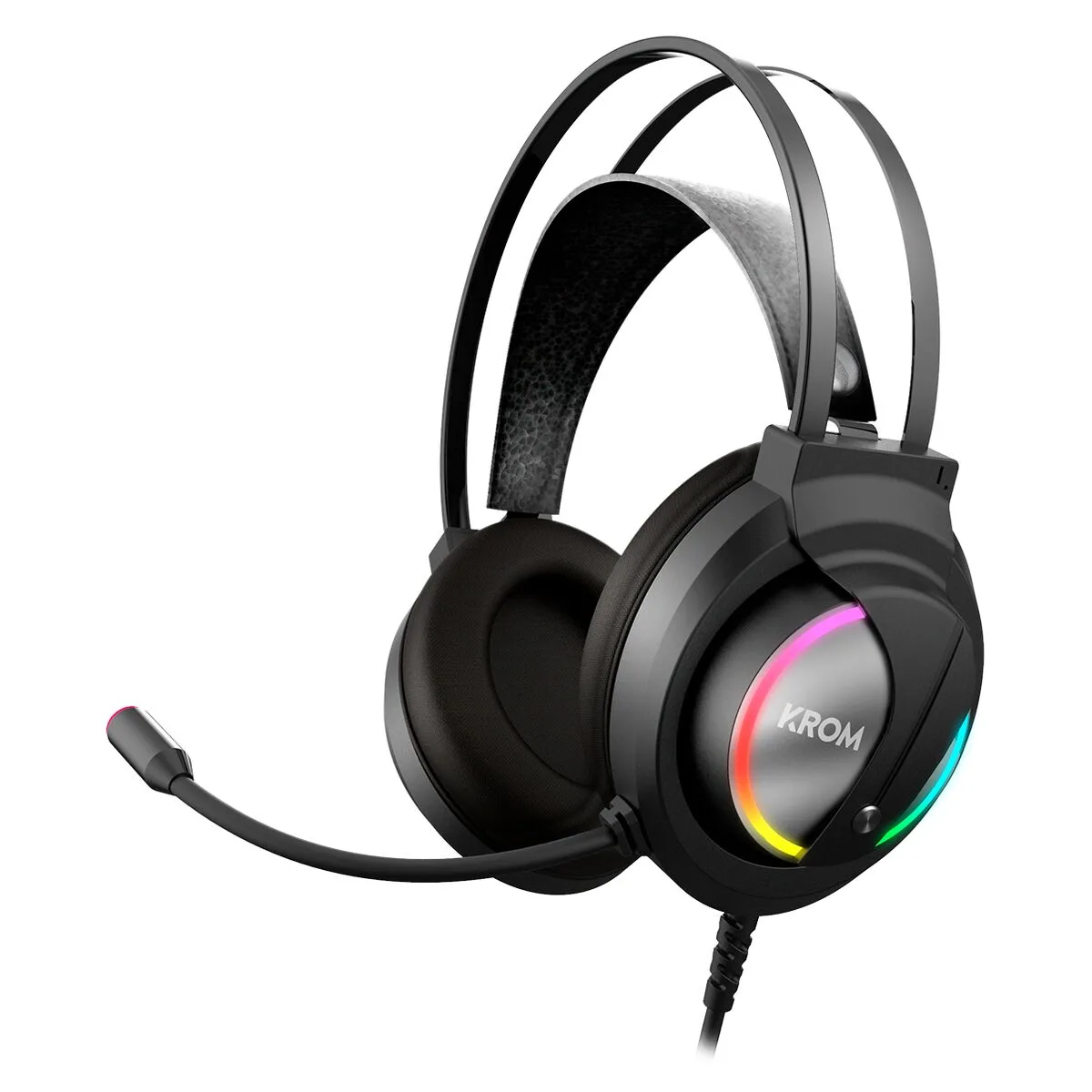 Gaming Headset with Microphone Krom Kappa Black RGB (supplier photo 1)