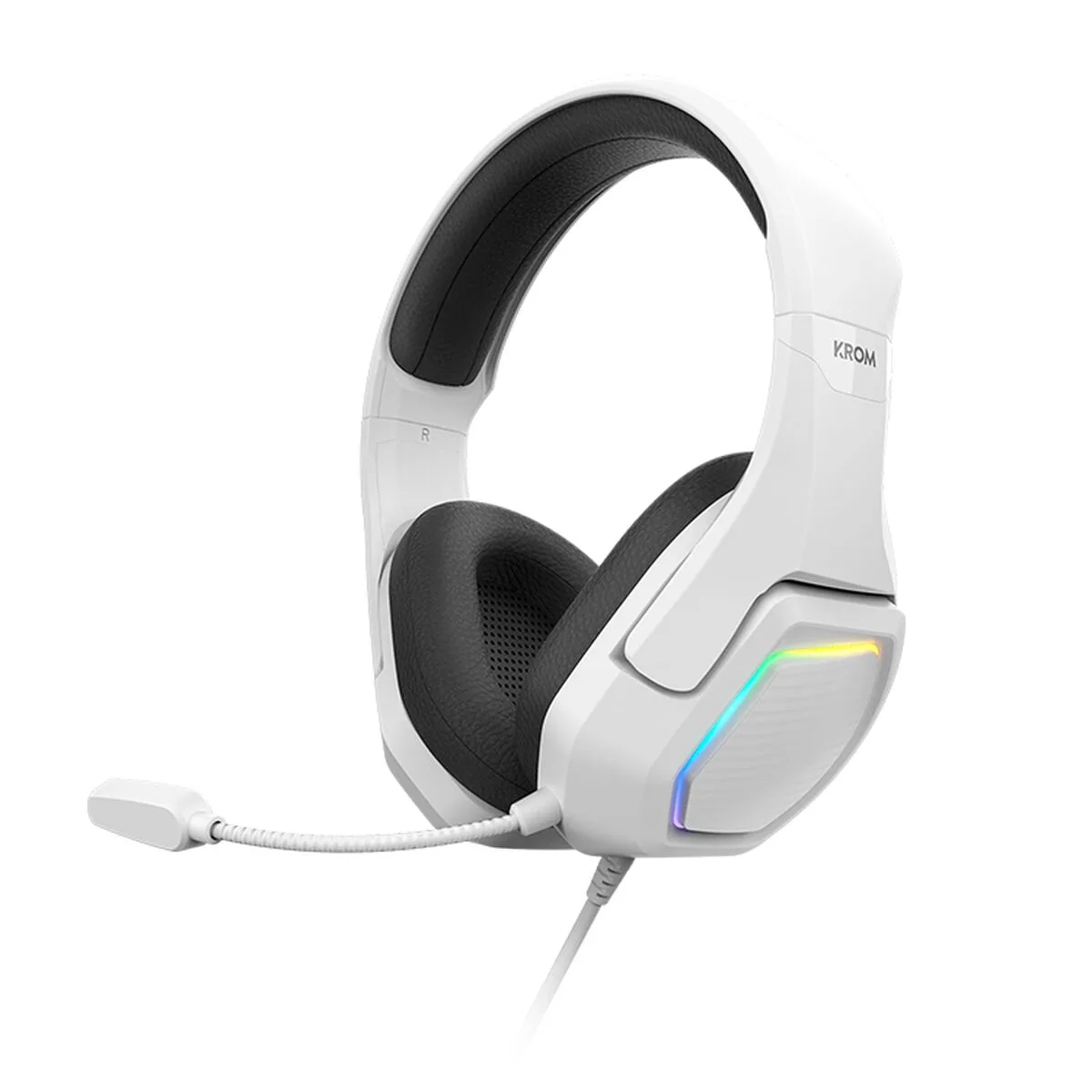 Bluetooth Headband Headphones Krom KOPA 7.1 VIRTUAL White (supplier photo 1)
