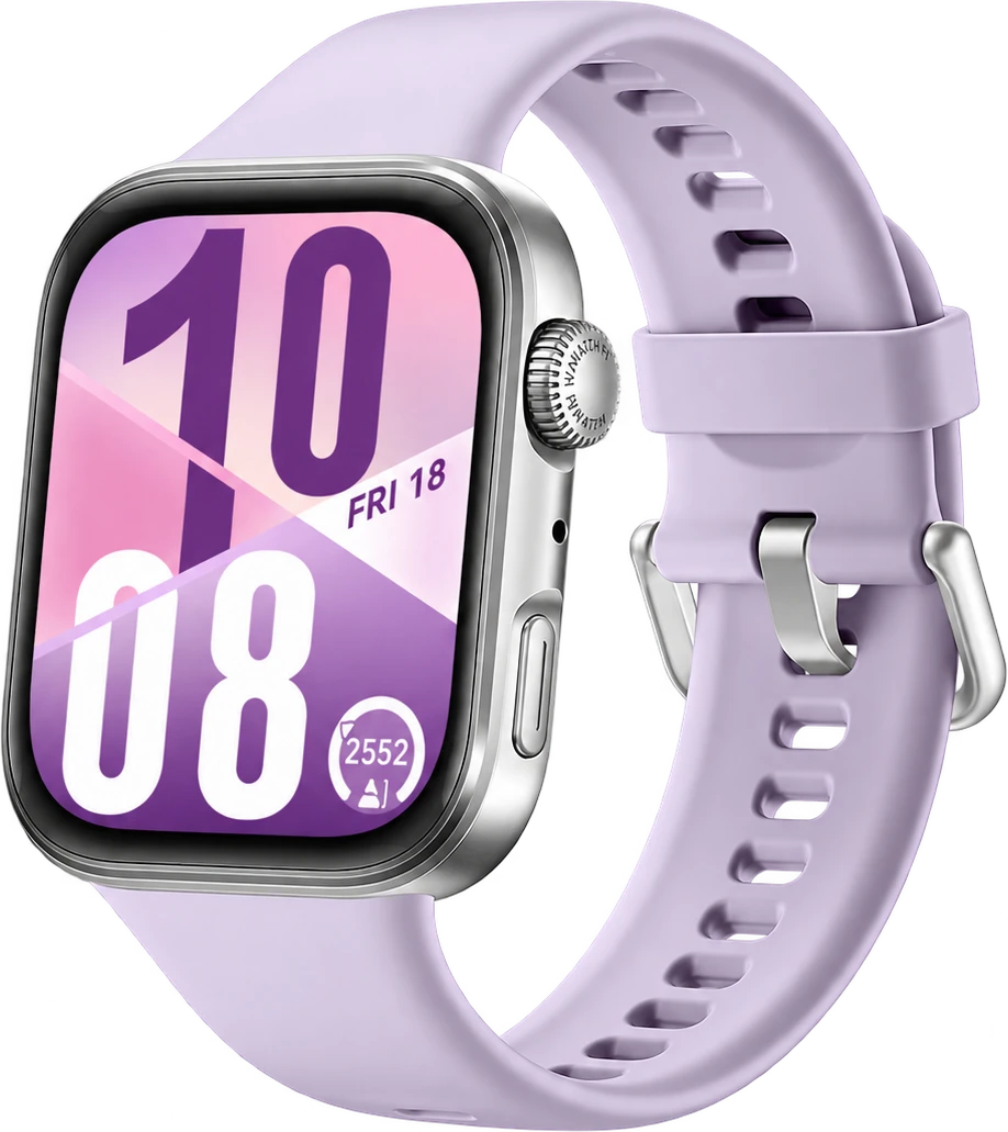 Huawei Watch Fit 4 violette avec écran AMOLED 1,82″