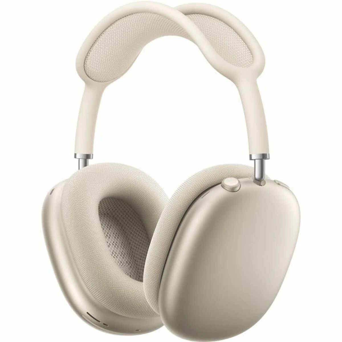 Apple AirPods Max USB-C Starlight — wireless over-ear headphones, three-quarter view