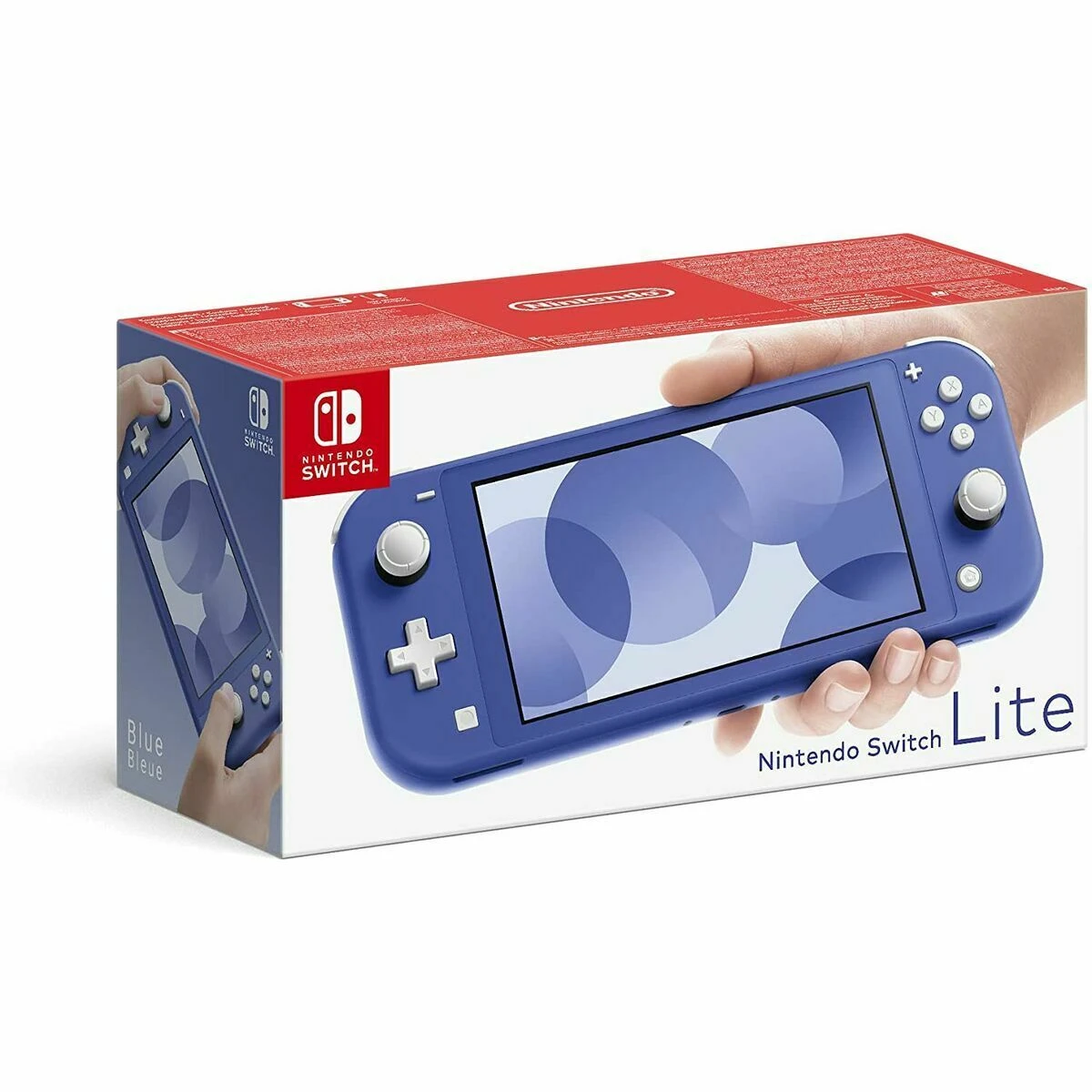 Nintendo Switch Lite Turquoise Blue — handheld console with Nintendo retail box